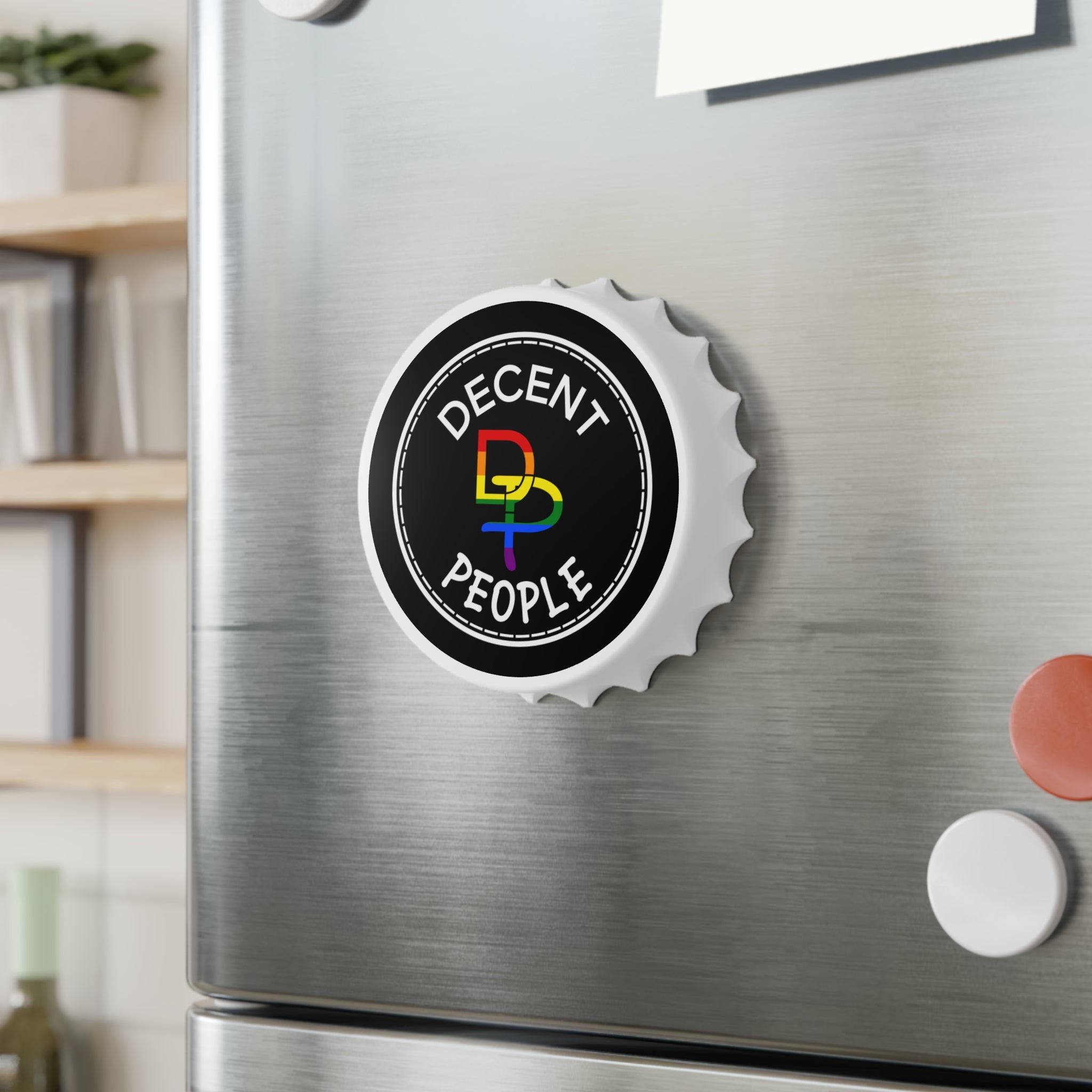Decent People Rainbow Logo Bottle Opener — LGBT Pride Bar Tool
