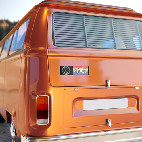 Bumper Sticker — “Joy Is The Agenda” Rainbow Banner Decent People Vinyl Sticker