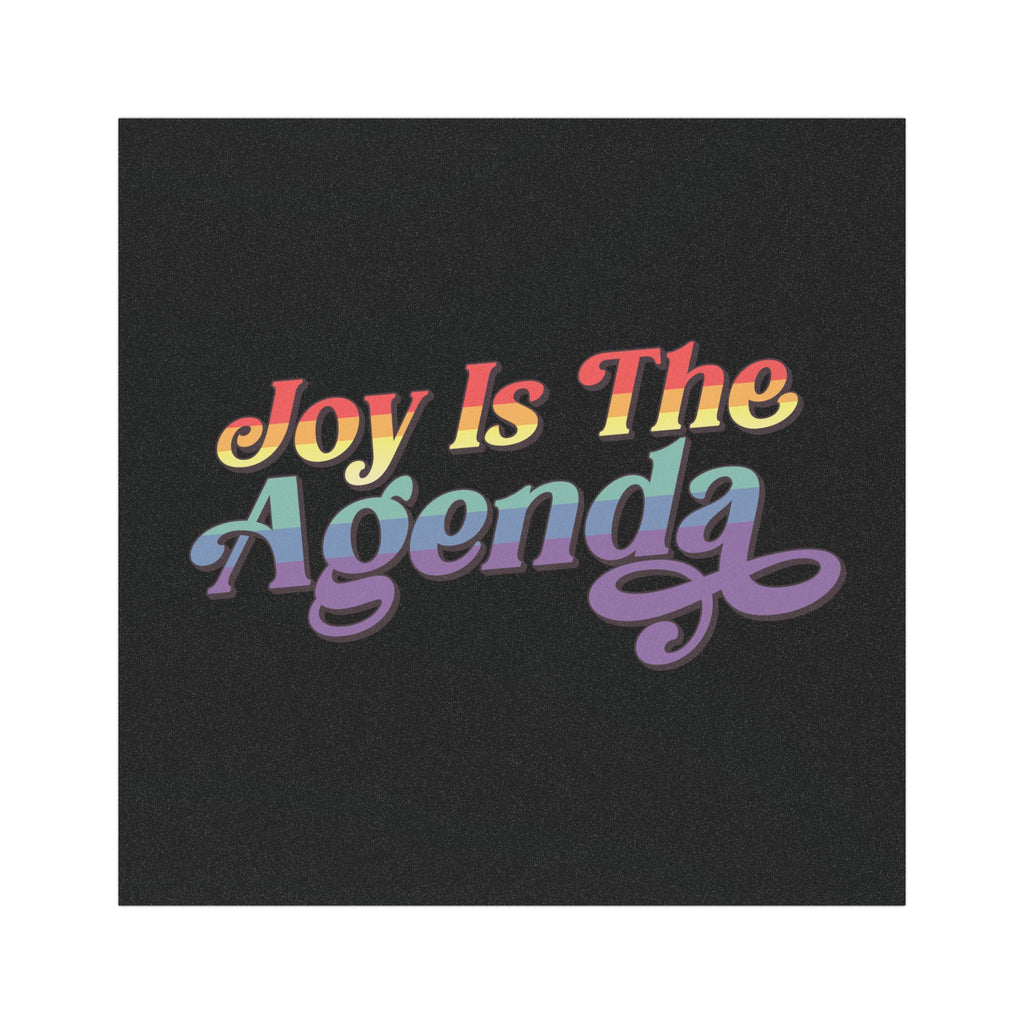 Car Magnet — "Joy Is The Agenda" Rainbow Retro Script