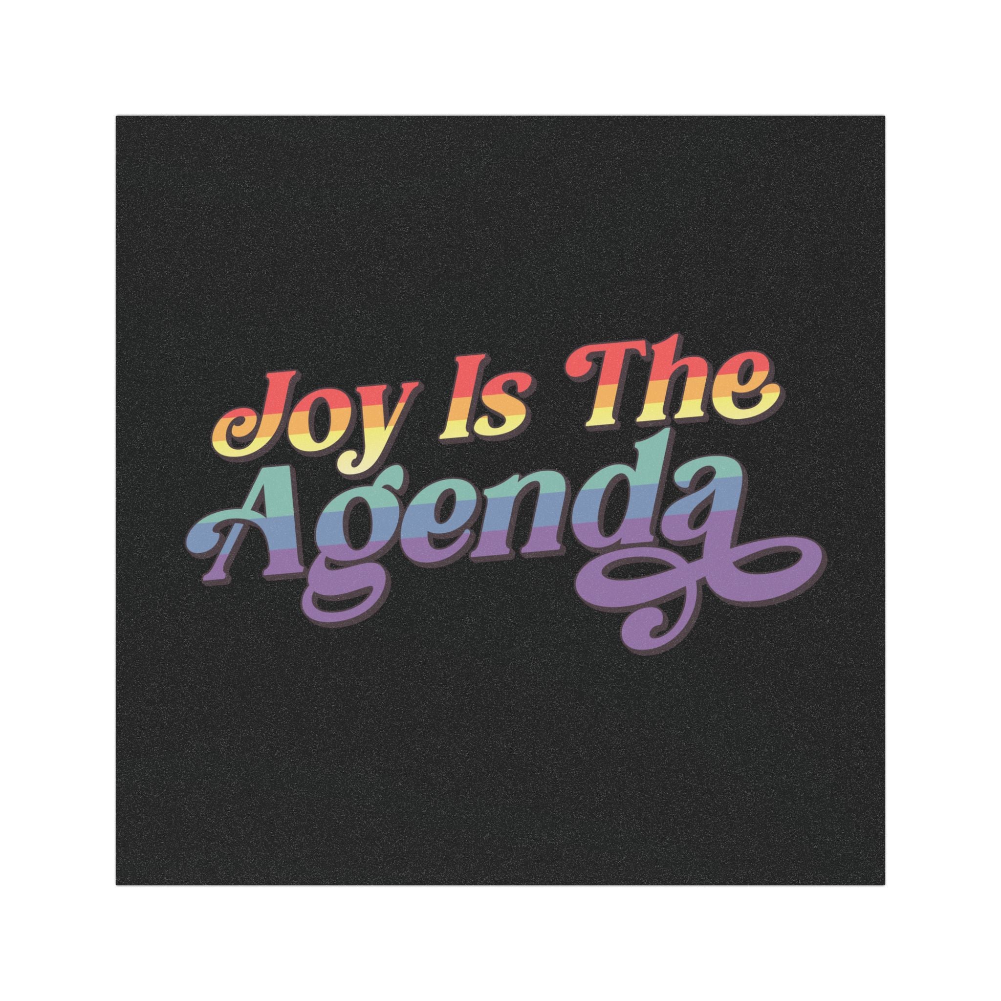 Car Magnet — "Joy Is The Agenda" Rainbow Retro Script