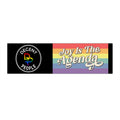 Bumper Sticker — “Joy Is The Agenda” Rainbow Banner Decent People Vinyl Sticker